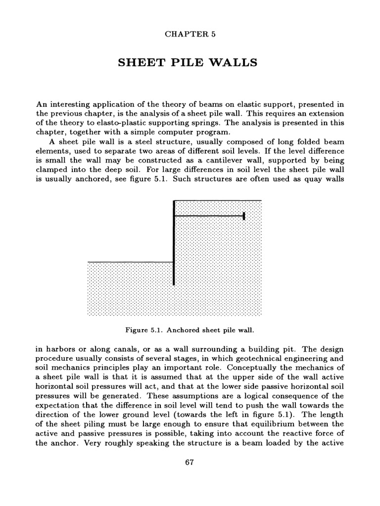 Sheet Pile Wall Analysis Methods | PDF | Deformation (Engineering ...