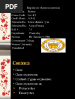 Regulation of Gene Expression