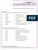 Sustainable Development Goals - Exercises