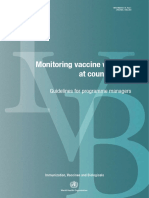 WHO - Monitoring Vaccine Wastage at Country Level