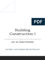 Building Construction I-Lecture 2 (Site Works and Setting Out)