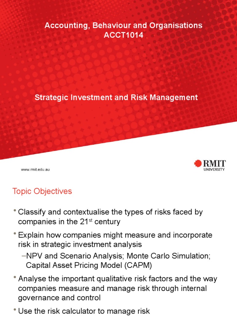 Strategic Investment Risk Management | PDF | Net Present Value ...