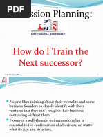 Succession Planning:: How Do I Train The Next Successor?