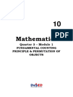 Math Module on Fundamental Counting Principle and Permutation