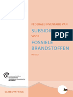 Federale Inventaris Van Subsidies Voor Fossiele Brandstoffen (Samenvatting - 2021)