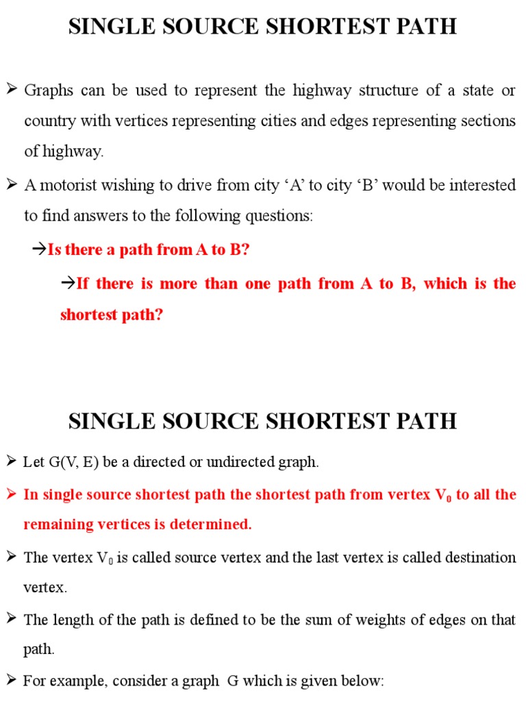Single Source Shortest Path Explained | PDF | Theoretical Computer ...