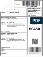 Shipping Label - Poslaju 10