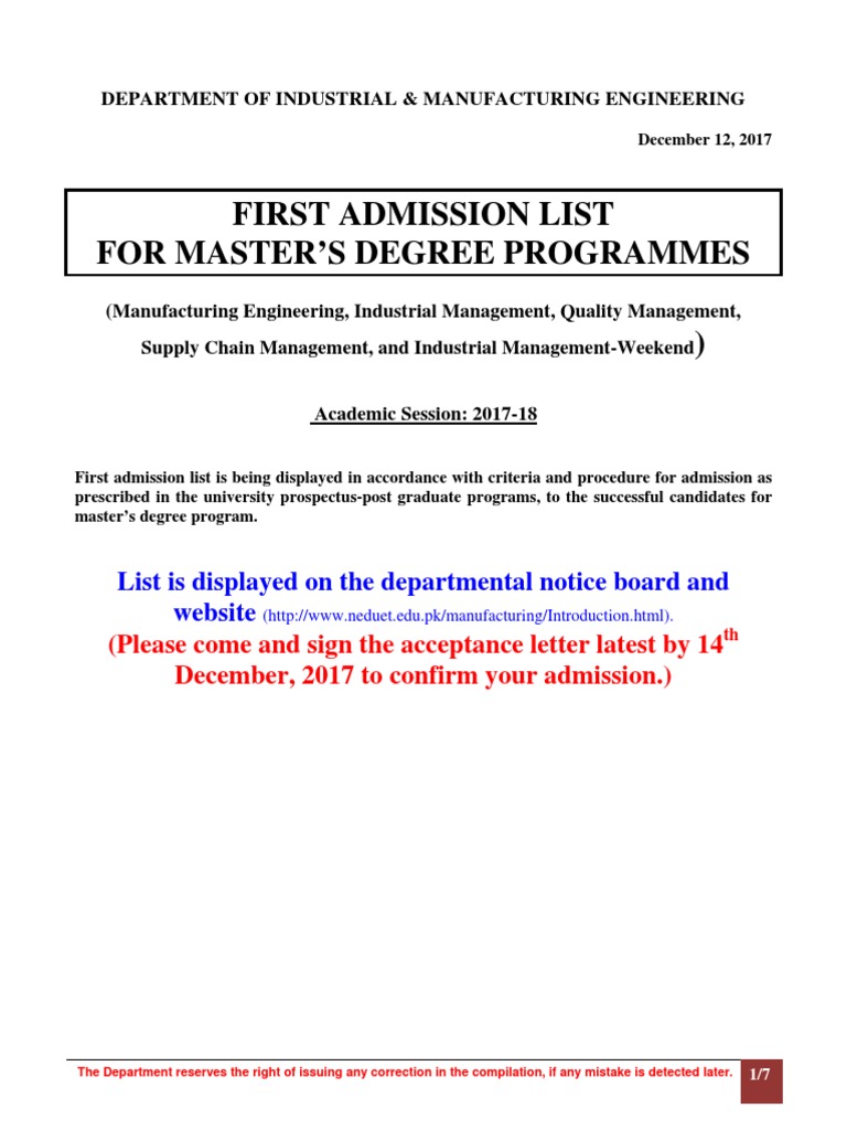 Master’S Degree Programmes With Access Restrictions – FNCG