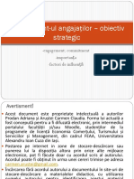 Engagement-Ul Angajaților - Obiectiv Strategic: Engagement Commitment Importanța Factori de Influență