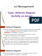 Project Management: Topic: Network Diagram (Activity On Arrow)