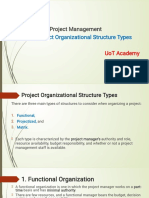 Project Management Topic: Project Organizational Structure Types Uot Academy
