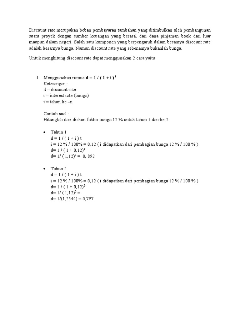 Discount rate pdf