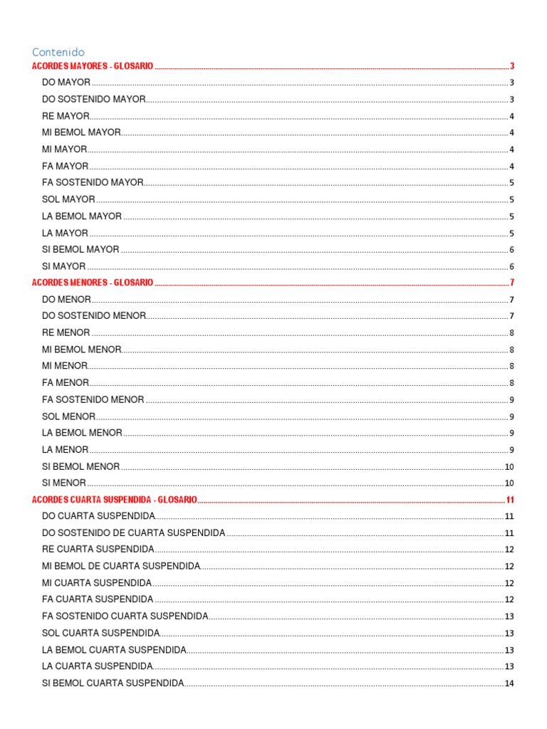 Glosario De Acordes Descargar Gratis Pdf Acorde Música Escala