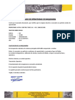 Certificado de Operatividad de Rodillo - Artika Constructores - 2021