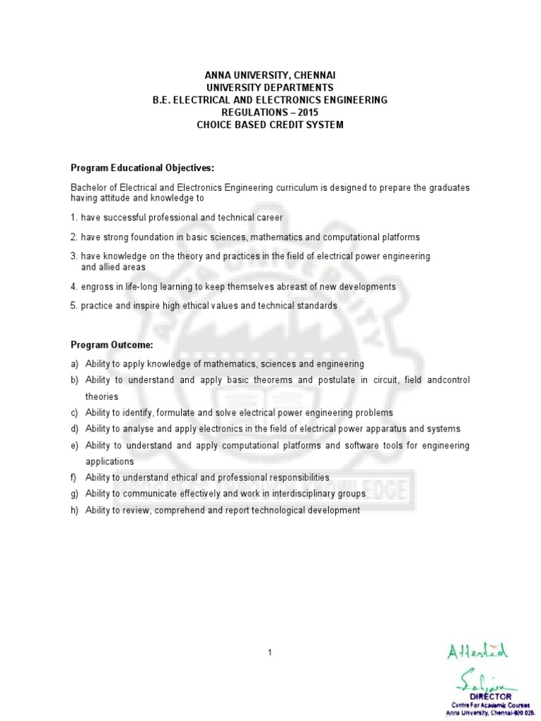 Anna University EEE Curriculum 2015 | PDF | Integral | Derivative