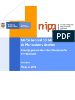 Marco General Sistema de Gestión - Modelo Integrado de Planeación y Gestión MIPG - Versión 4 - Marzo 2021