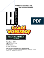 Bases Del I Torneo Warhammer 40k HISPANIA Wargames