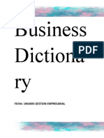 Business Dictiona Ry: Ficha: 1964693 Gestion Empresarial