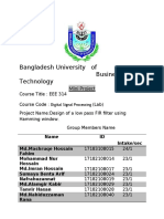 Bangladesh University of Business and Technology: Mini Project