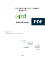 Pakistan Telecommunication Company Limited: Internship Report