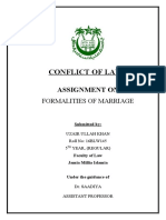 Conflict of Laws: Assignment On