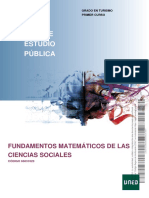 Guía de Estudio Pública: Fundamentos Matemáticos de Las Ciencias Sociales