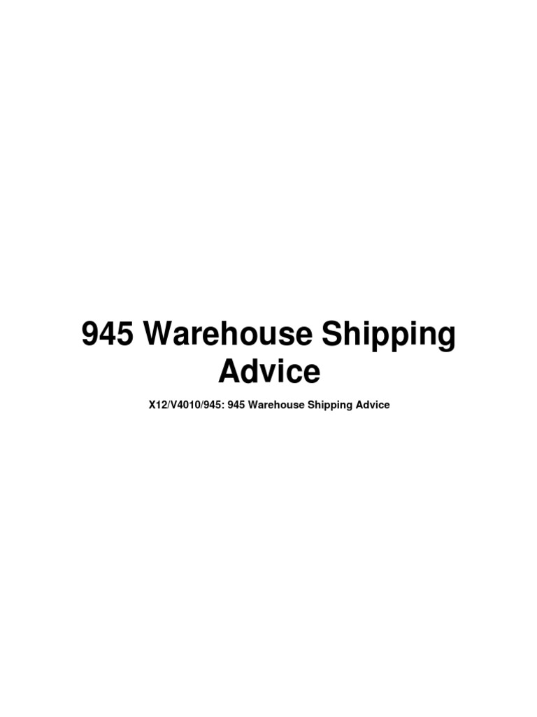 COMPUAGE CONSULTING SERVICES - Best - Practice - 945 - EDI - Guidelines ...