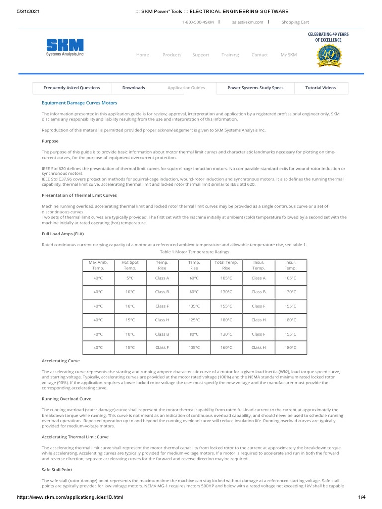 SKM Power Tools Electrical Engineering Software PDF Electric Motor