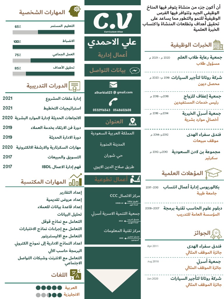 CV Ali Al Ahmadi Update 2021 | PDF
