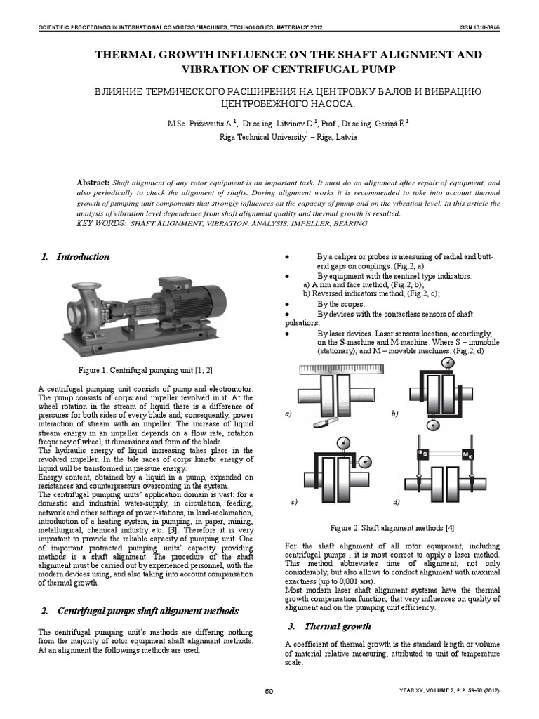 Thermal Growth Influence On The Shaft Alignment and Vibration of ...
