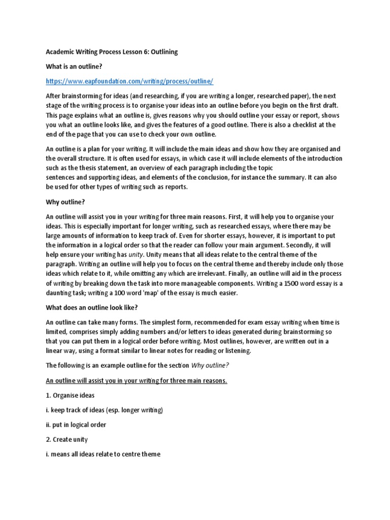 Understanding the Outlining Process | PDF | Paragraph | Essays