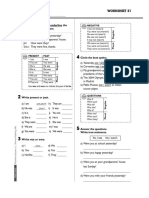 Worksheets 1-31 WAS , WERE