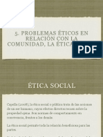 Tema 5. Problemas éticos en relación con la comunidad