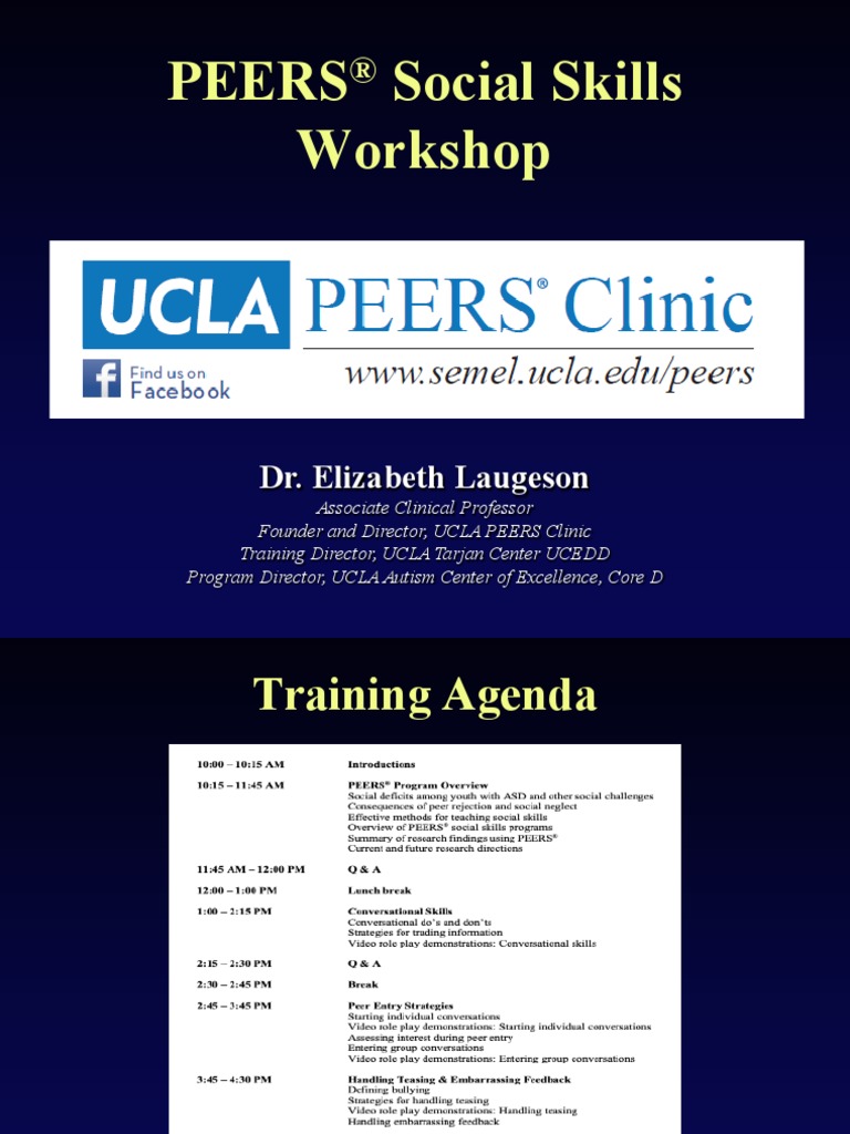 PEERS Social Skills Workshop | PDF | Friendship | Autism Spectrum