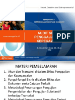 Pemeriksaan Akuntansi 2 - Pertemuan 5 - Audit Siklus Penggajian Dan Kepegawaian