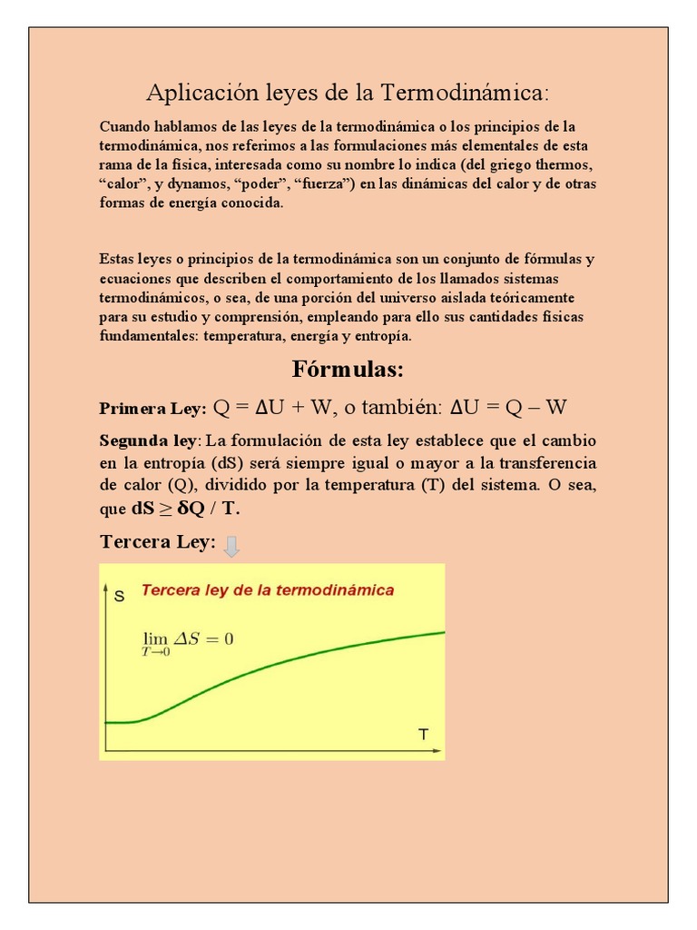 111-Ejercicios de Aplicación Leyes de La Termodinámic1 Gerz | PDF |  Termodinámica | Entropía