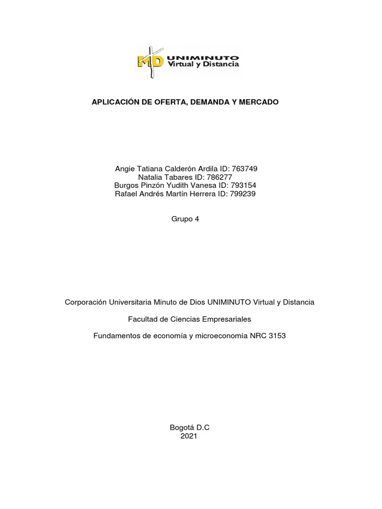 Análisis de Oferta y Demanda en Mercados | PDF | Oferta (economía ...
