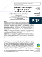 Developing Visibility To Mitigate Supplier Risk The Role of Power-Dependence Structure