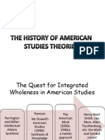 THE HISTORY OF AMERICAN STUDIES - Week III