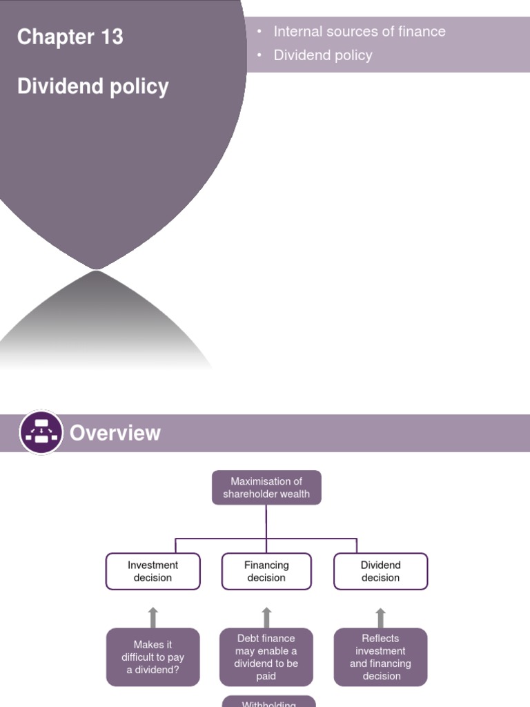 Dividend Policy and Internal Finance | PDF | Share Repurchase | Dividend