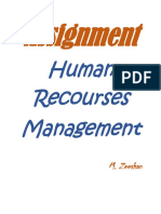 Assignment: Human Recourses Management