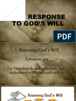 Our Response To God's Will