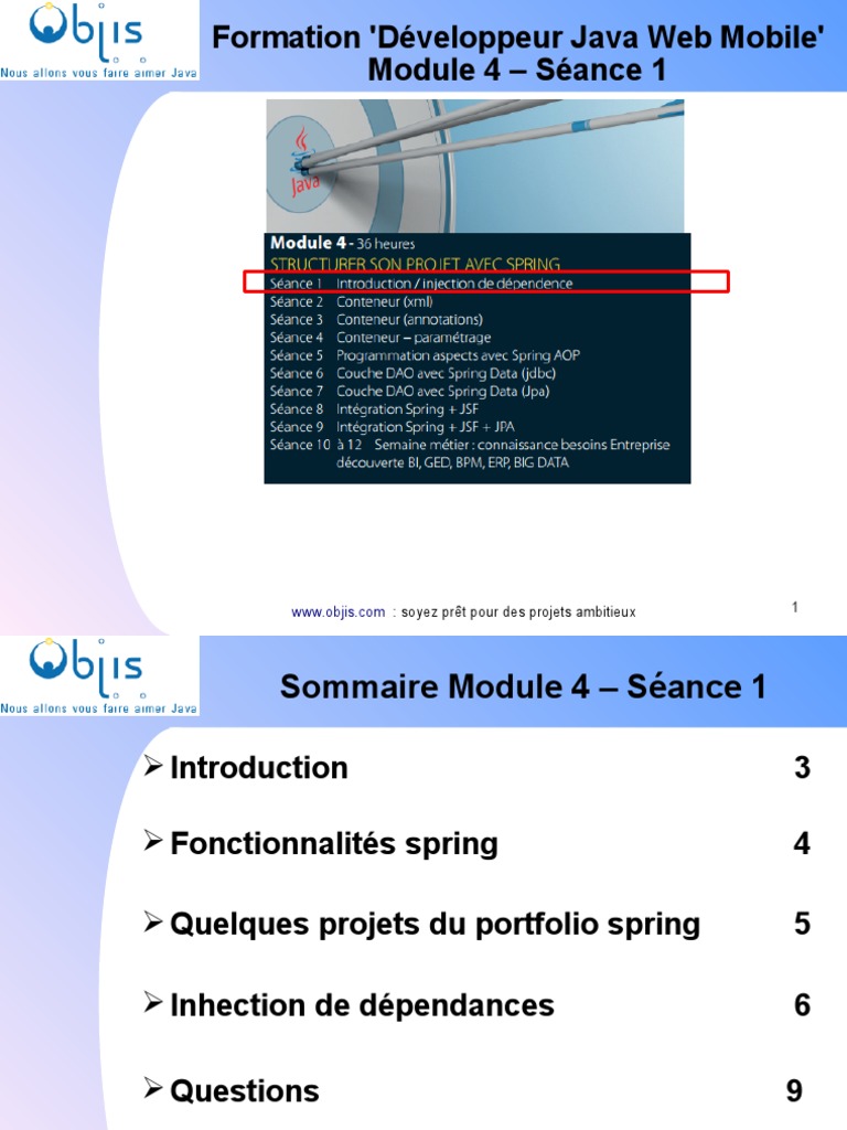 Introduction au Framework Spring Java | PDF | Java (Langage de ...