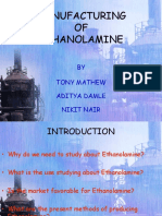 Manufacturing OF Ethanolamine: BY Tony Mathew Aditya Damle Nikit Nair