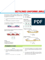 T5Movimiento Rectilíneo Uniforme para Primer Grado de Secundaria