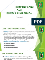 Pertemuan 4 - ARBITRASI INTERNASIONAL DAN PARITAS SUKU BUNGA