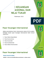 Pertemuan 2 3 - PASAR KEUANGAN INTERNASIONAL DAN NILAI TUKAR