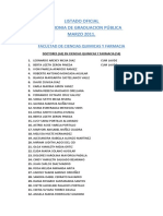 Listado Oficial Graduados Unah Marzo 2011