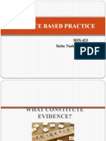Evidence Based Practice: SHS.423 Saba Nadeem Dar