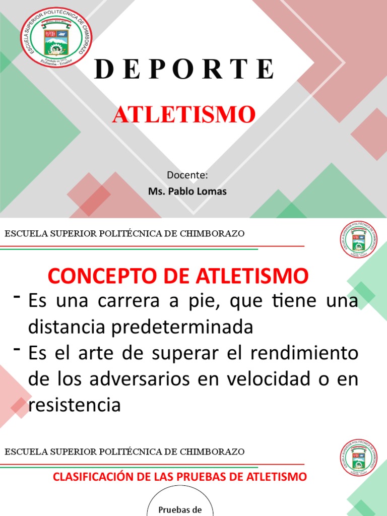 Introducción al Atletismo y Pruebas | PDF | Deporte del atletismo ...